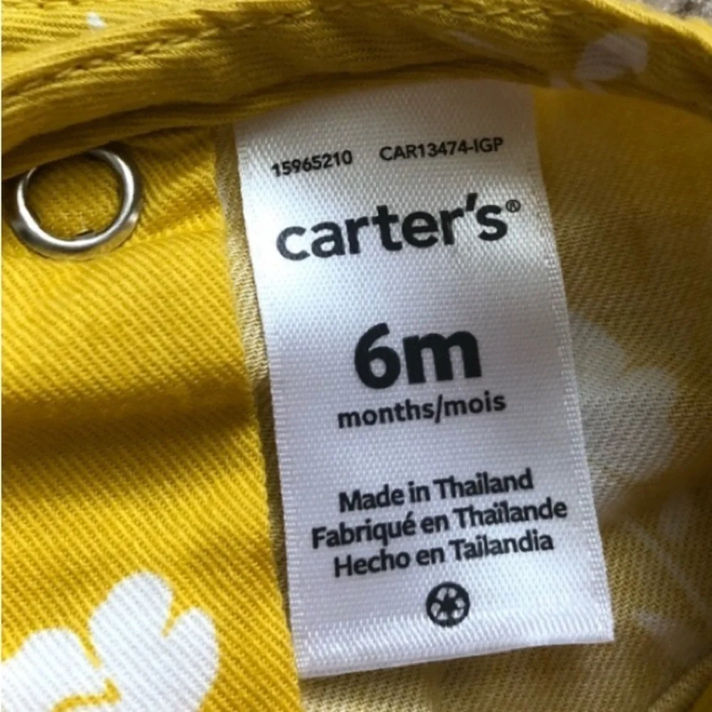 NWT CARTERS Sunny Yellow Floral Cap Sleeve Jumpsuit